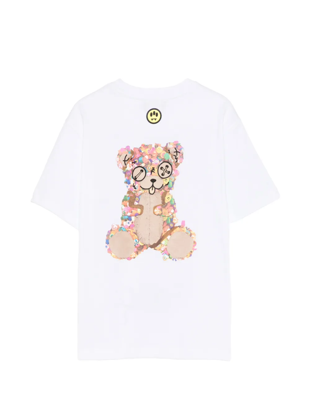 Barrow kids T-shirt met grafische teddybeerprint Wit