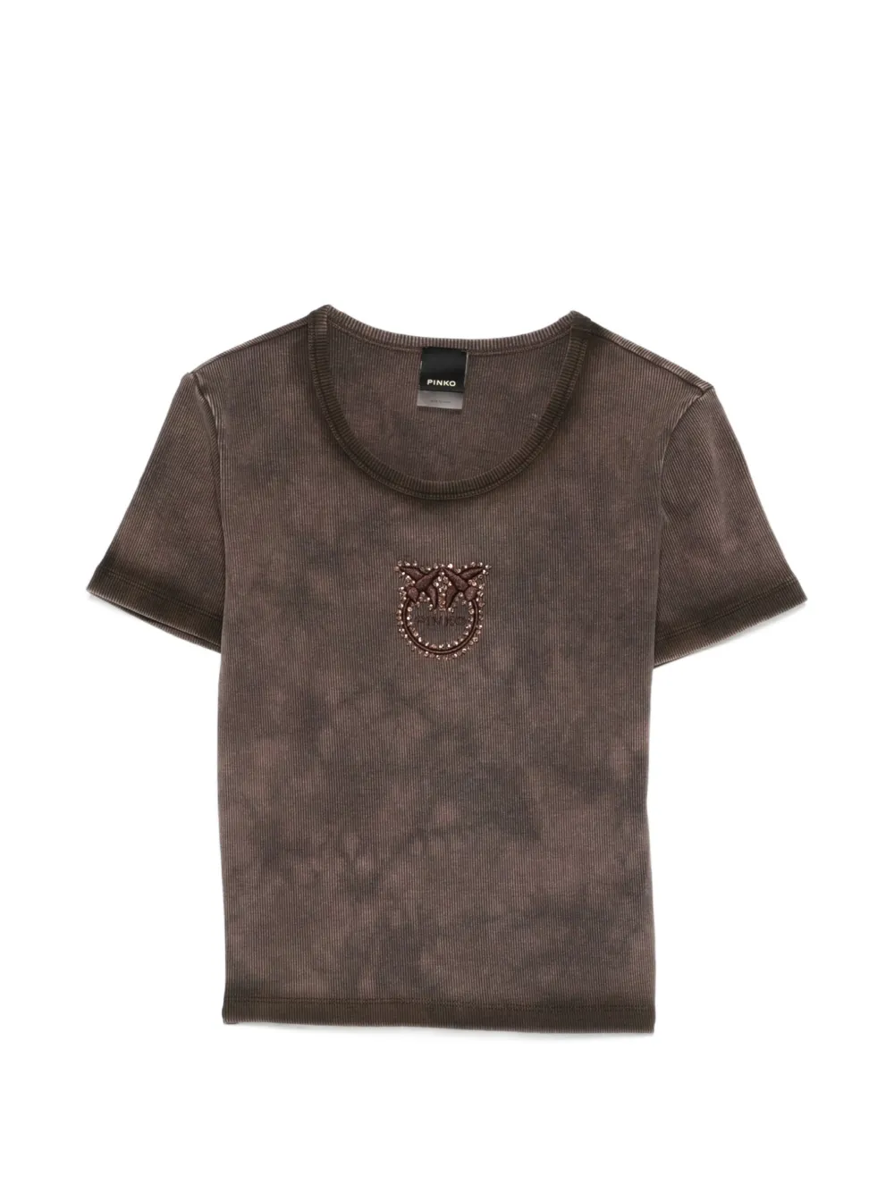 PINKO embellished short-sleeved T-shirt - Braun