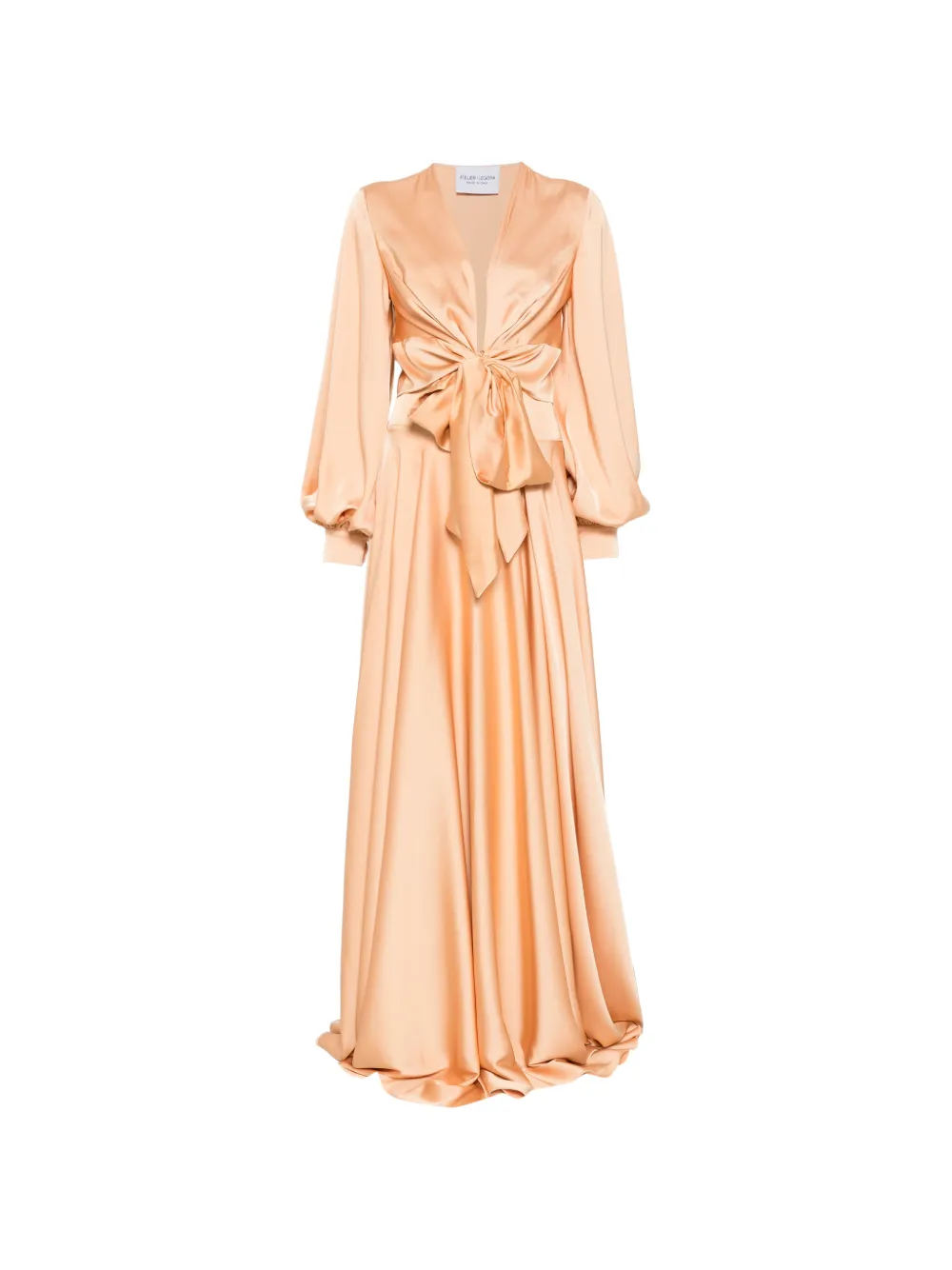 ALESSANDRO LEGORA bow V-neck ensemble (set of two) - Arancione