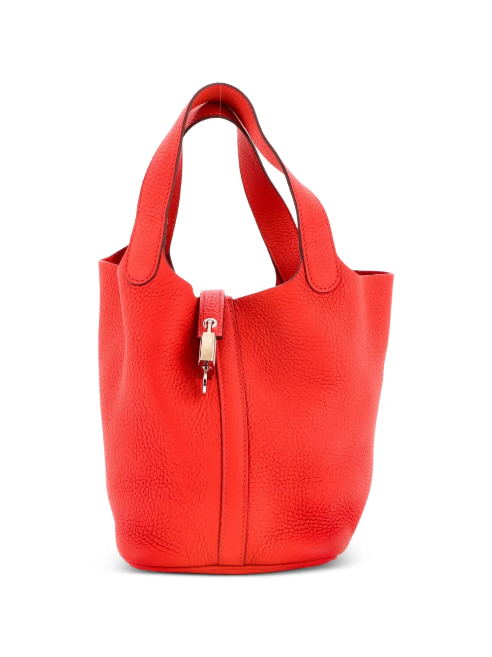 Hermès Pre-Owned Picotin Lock Bag Clemence PM bucket bag - Rosso