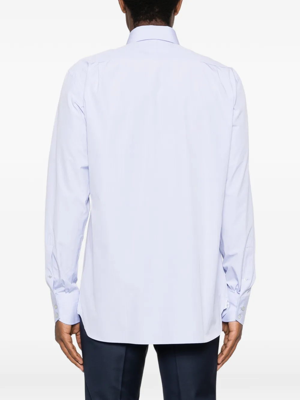 TOM FORD Katoenen overhemd met lange mouwen Blauw