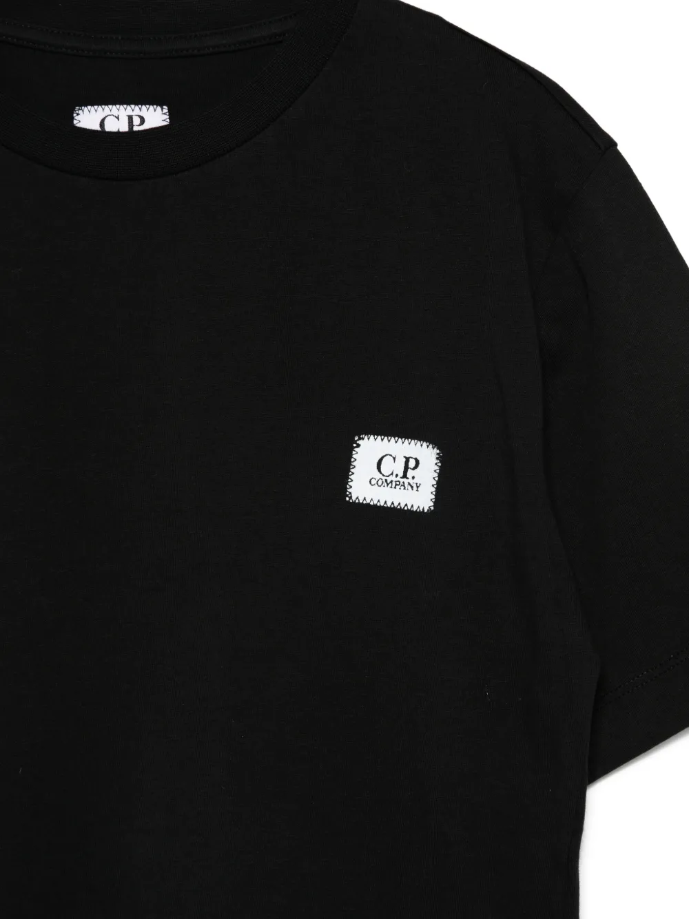 C.P. Company Kids T-shirt met logopatch Zwart