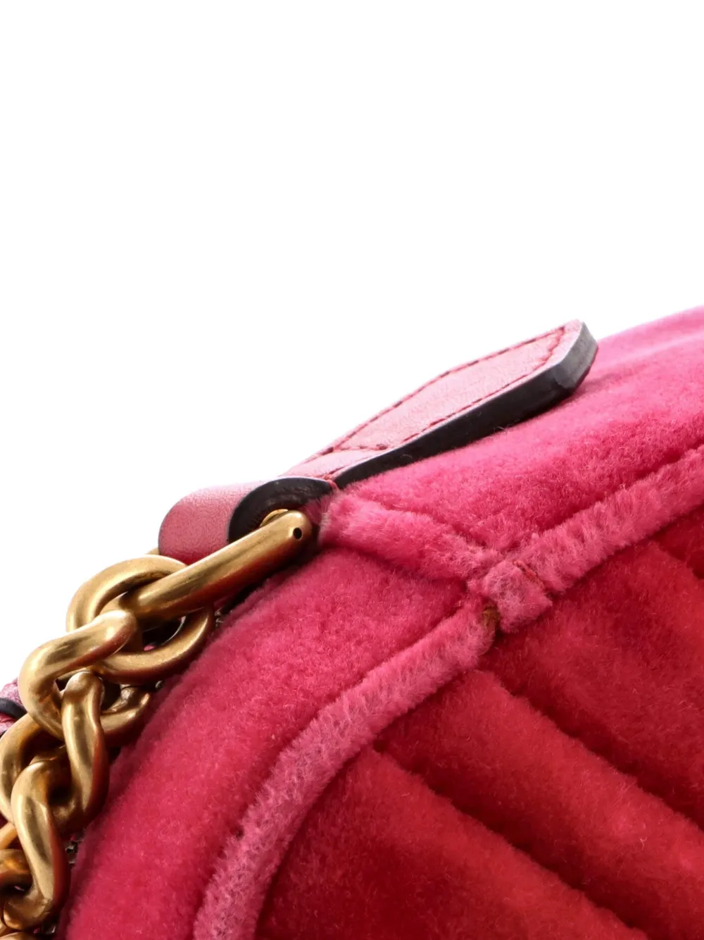 Gg Marmont Shoulder Bag Matelasse Velvet Small Crossbody Bag