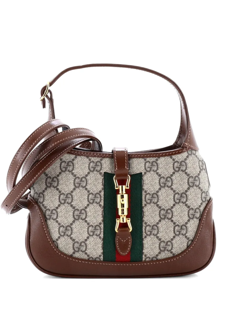 Gucci Pre-Owned Jackie 1961 GG Coated Canvas Mini hobo bag - Marrone