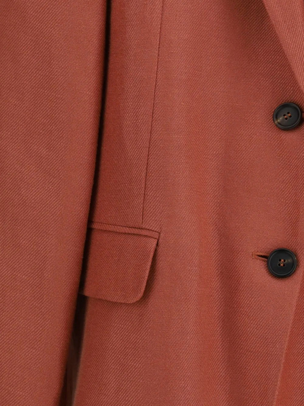  Brunello Cucinelli Button Linen Jacket - Orange 