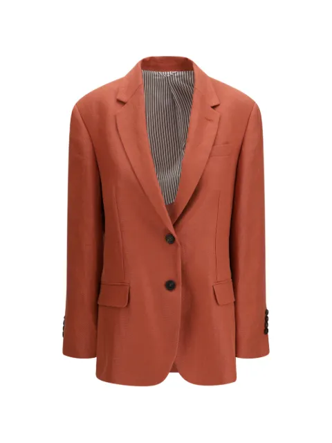 Brunello Cucinelli button linen jacket