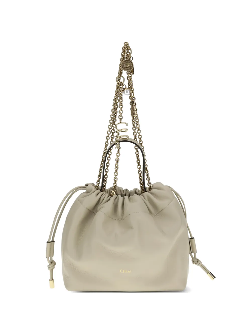 Chloé chain drawstring bucket bag - Toni neutri