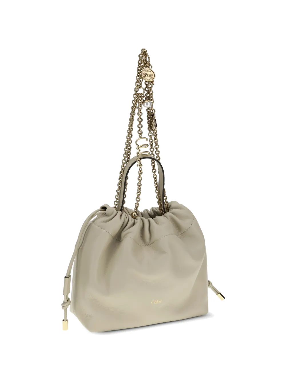  Chloé Bolso Bombonera Con Cordones - Neutro 