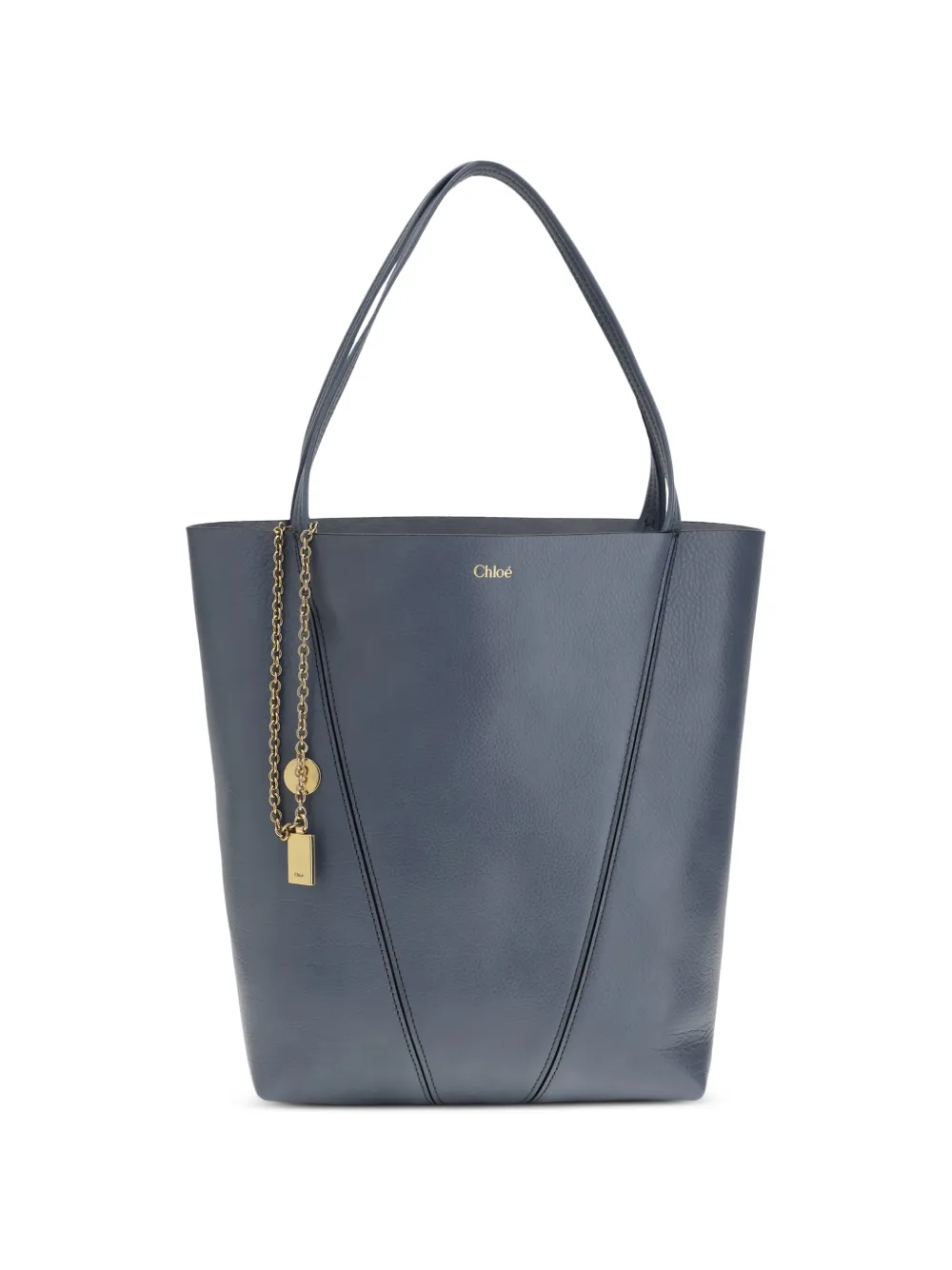 Chloé Spin leather tote bag - Blu