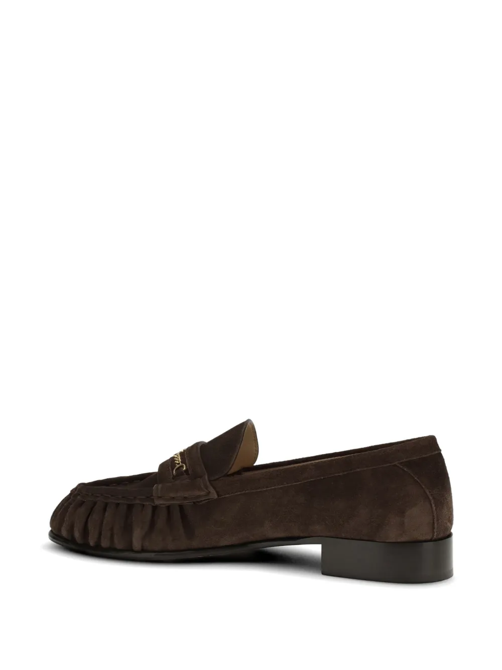 Valentino Garavani VLogo loafers met kettingdetail Bruin