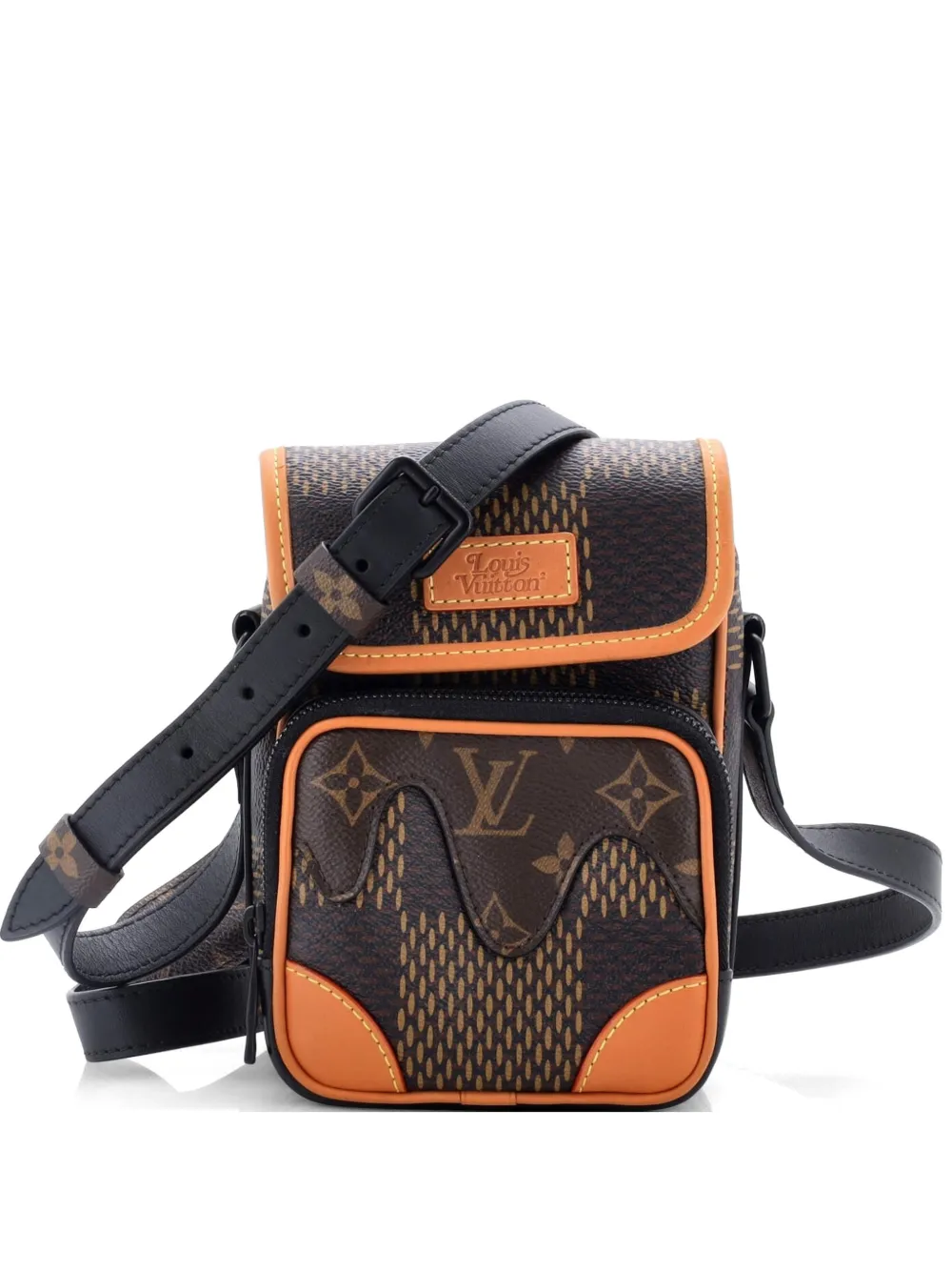 Louis Vuitton Pre-Owned Nigo Amazone Messenger Bag Limited Edition Giant Damier and Monogram Canvas Nano crossbody bag - Marrone