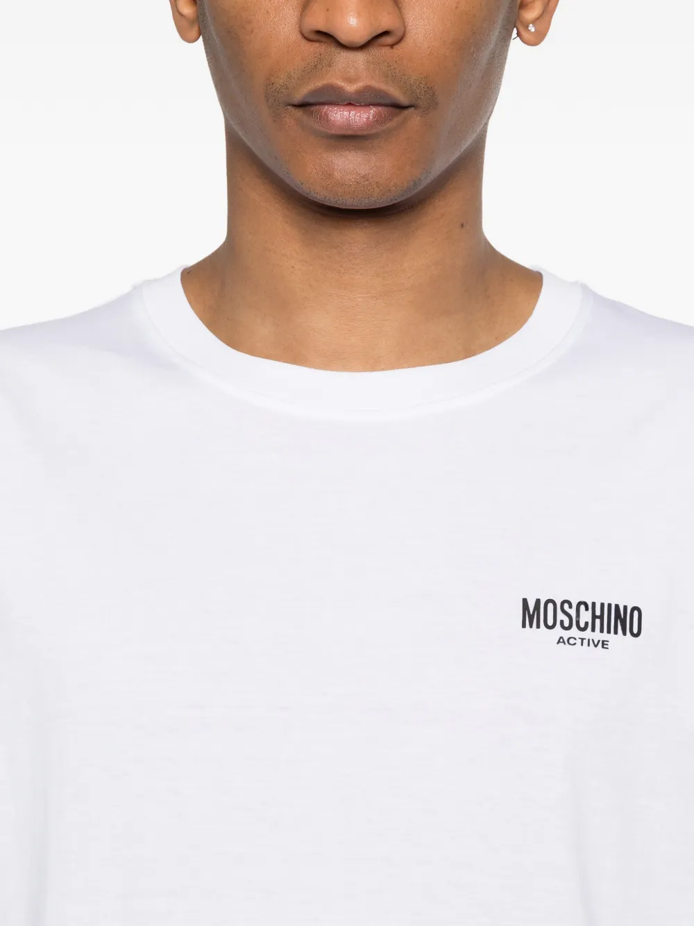 Moschino T-shirt met logo Wit