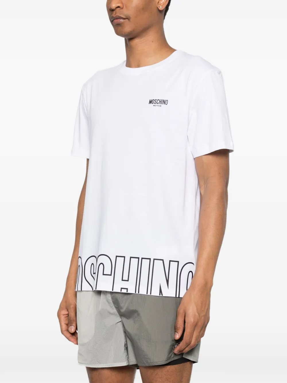 Moschino T-shirt met logo Wit