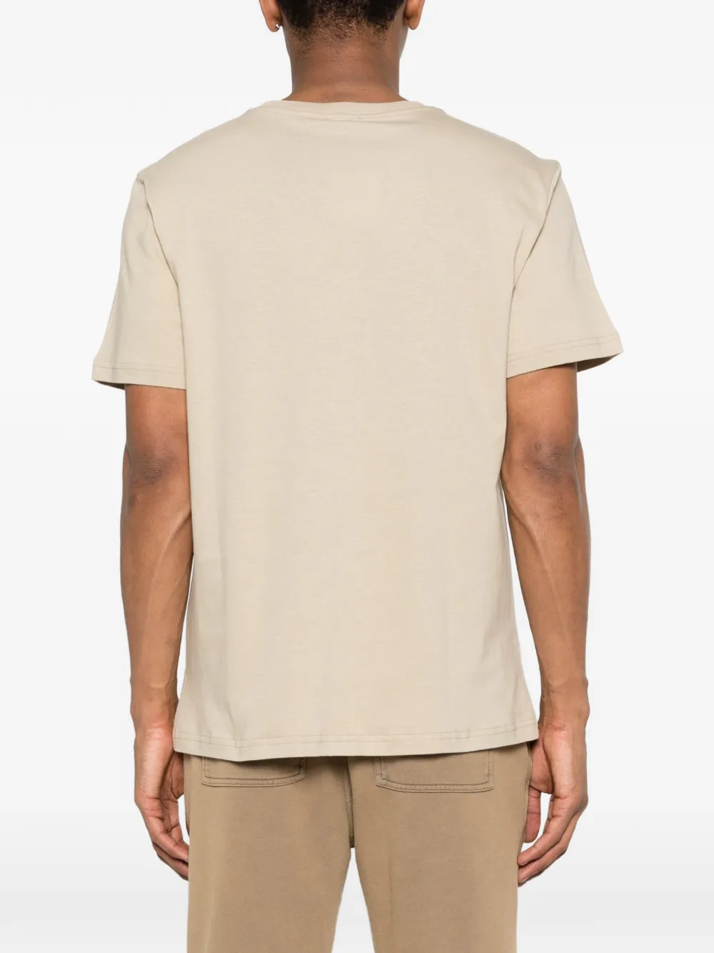 Moschino T-shirt met logo Beige