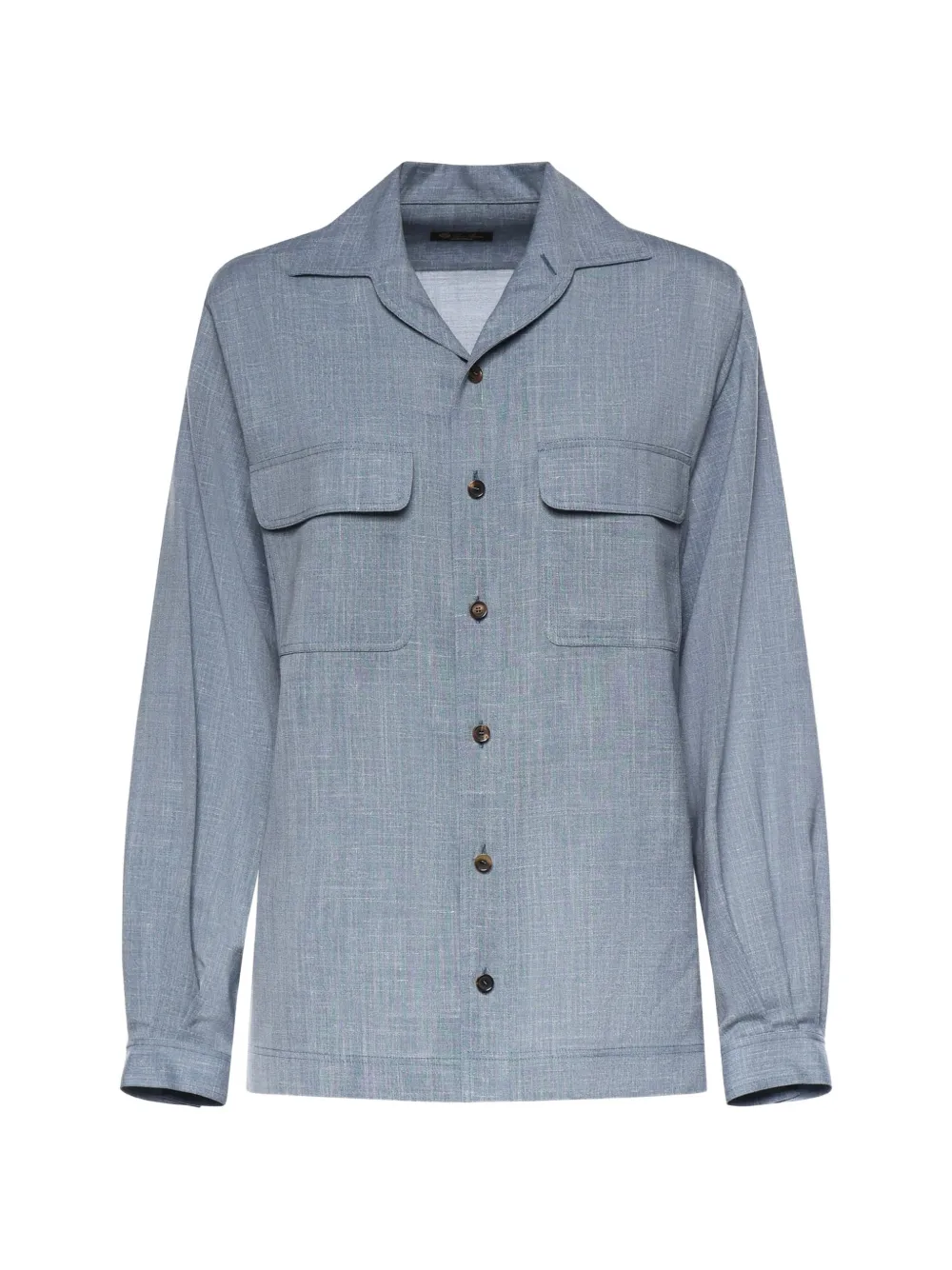 Loro Piana Ida notched-collar flap-pocket shirt - Blu