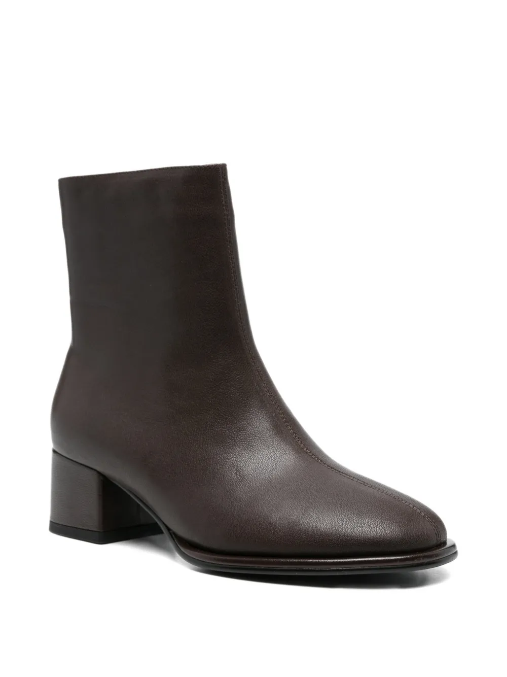 LINDA BAUMANN Zip leren enkellaarzen Bruin
