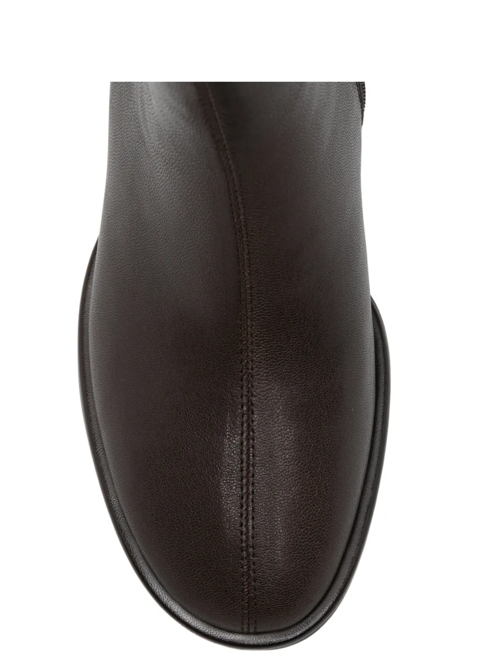 LINDA BAUMANN Zip leren enkellaarzen Bruin