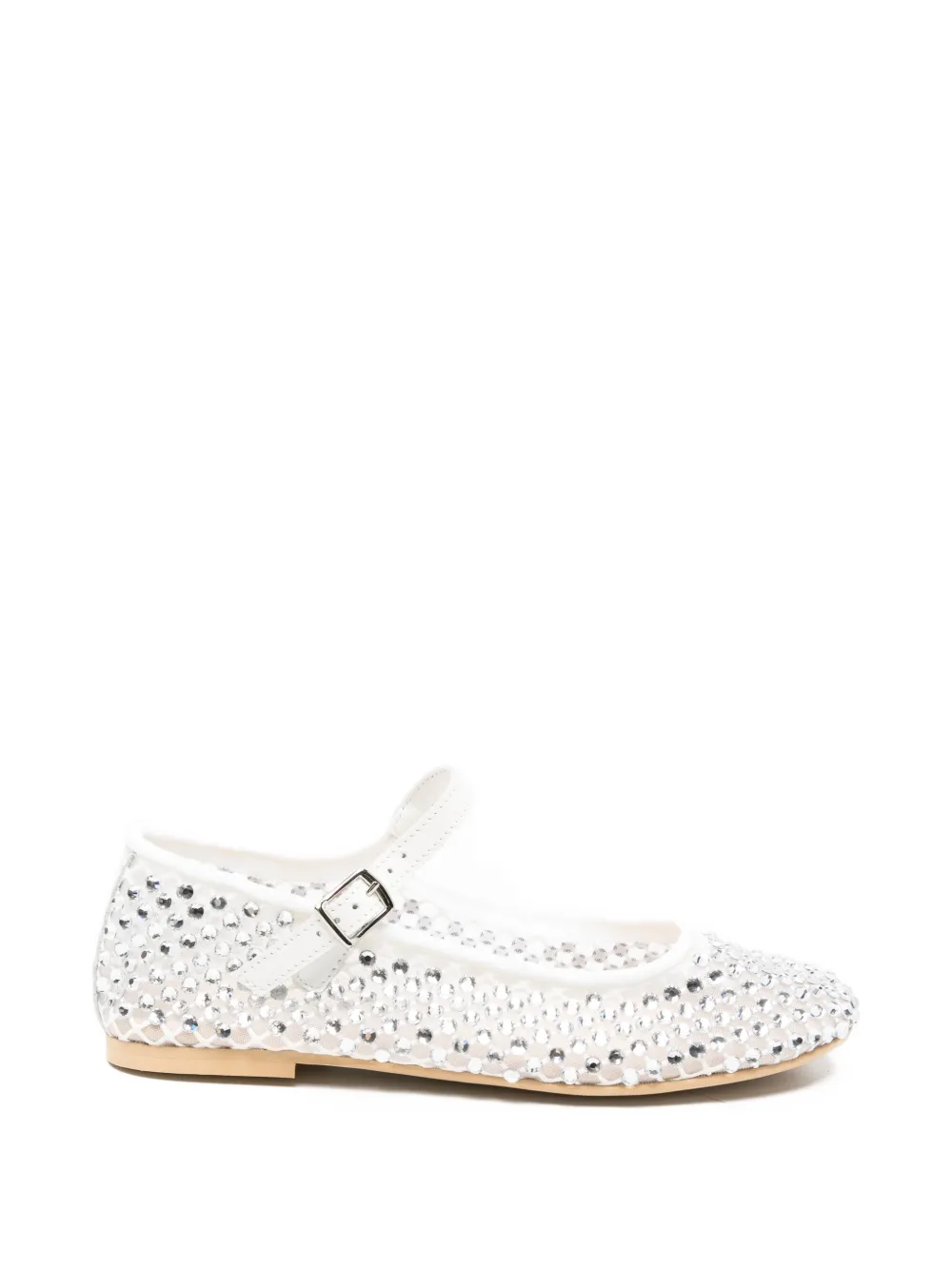 Florens buckle embellished ballet flats - Bianco