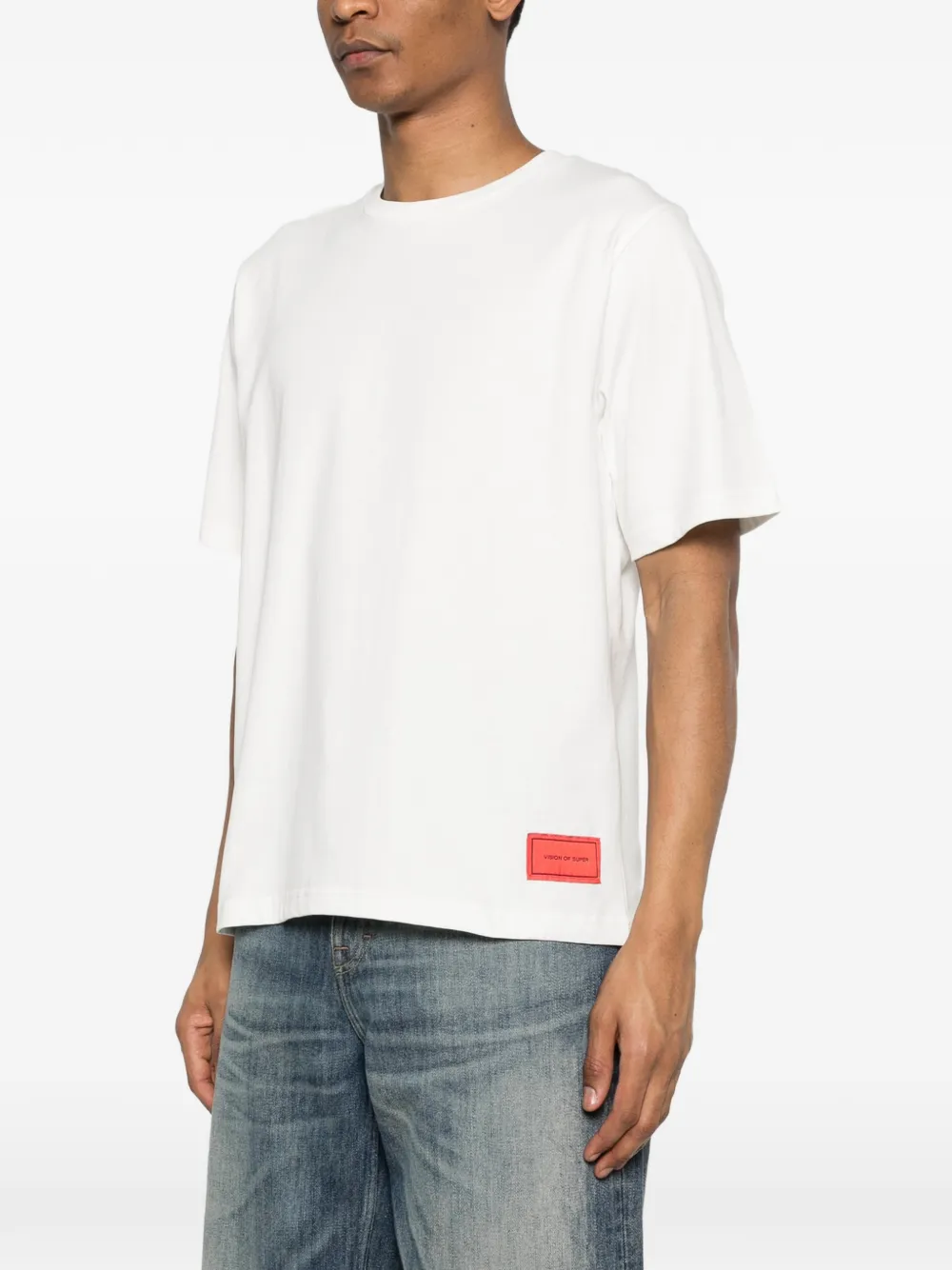 Vision Of Super T-shirt met logodetail Wit