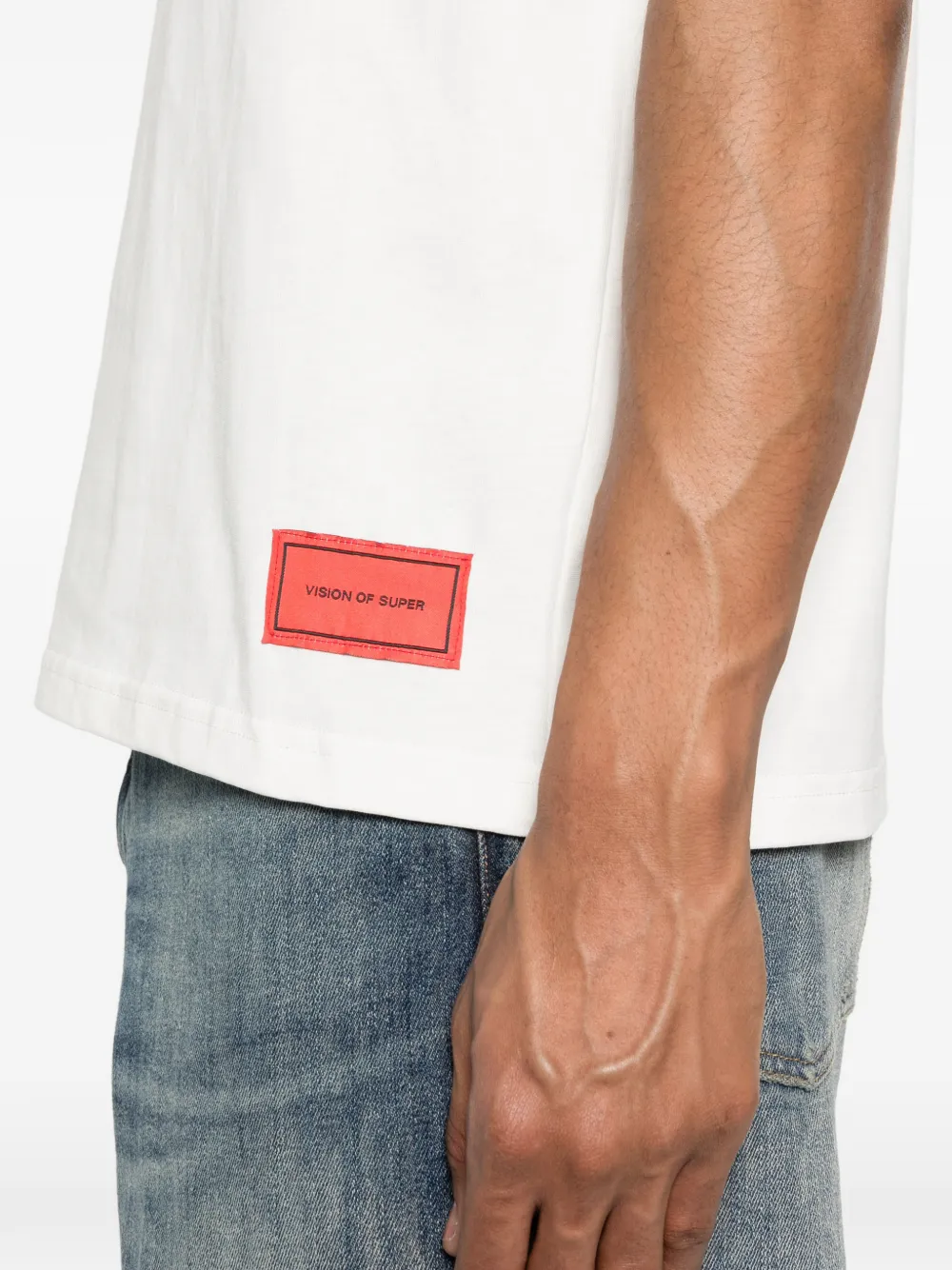 Vision Of Super T-shirt met logodetail Wit