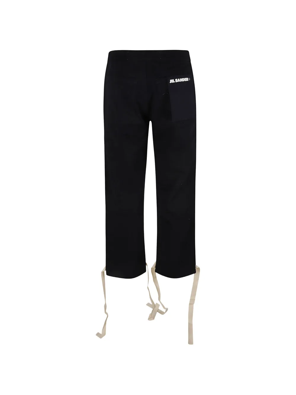 Jil Sander Straight broek met strikdetail Zwart