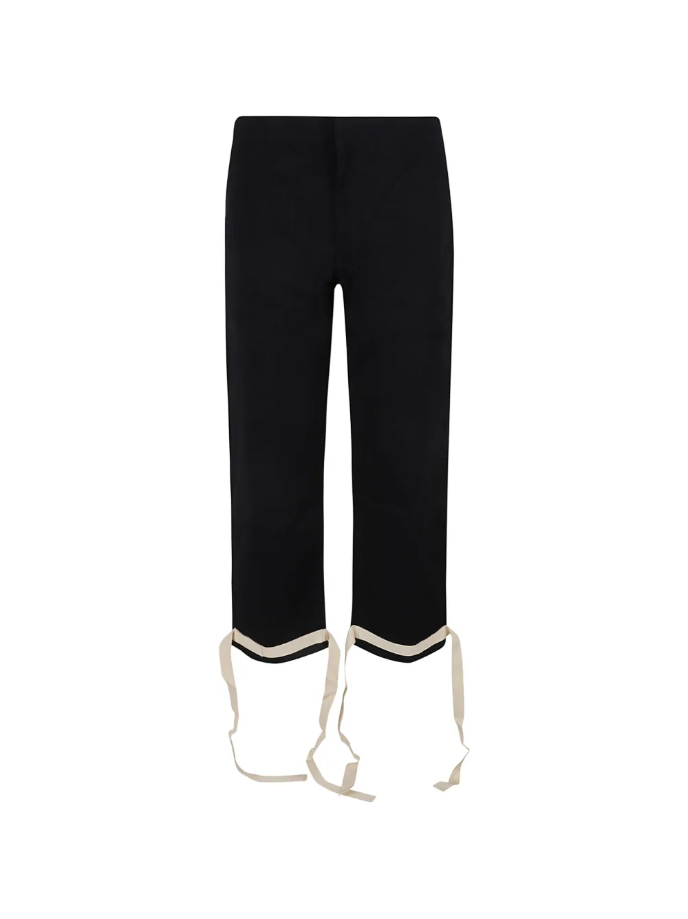 Jil Sander pantalon droit à détail de ruban - Noir Jil Sander pantalon droit à détail de ruban - Noir