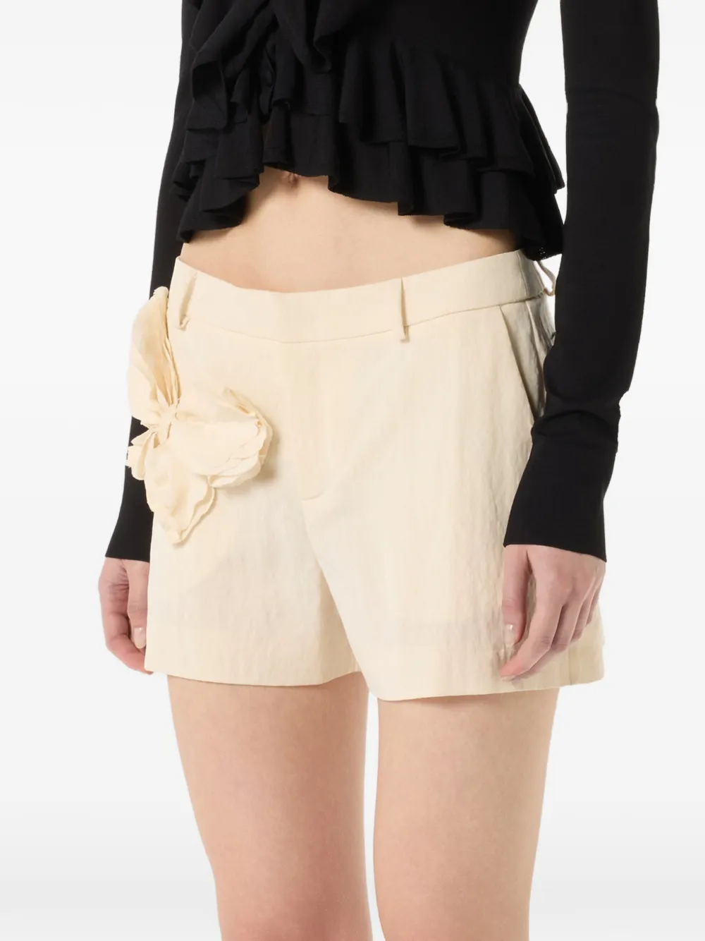 Blumarine Shorts met vlinder Beige