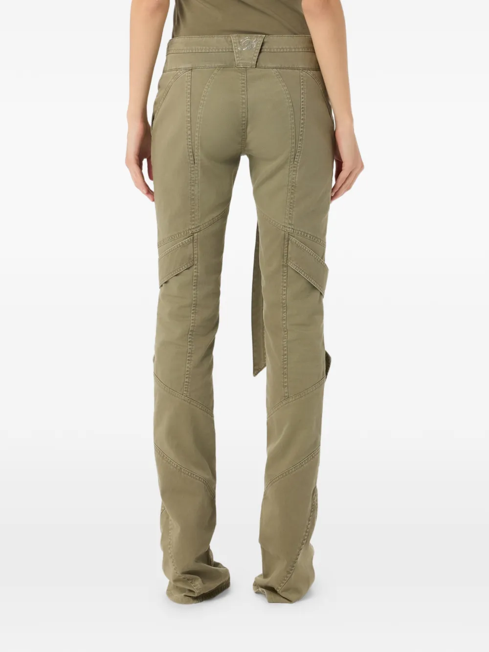 Blumarine Broek met ceintuur Groen