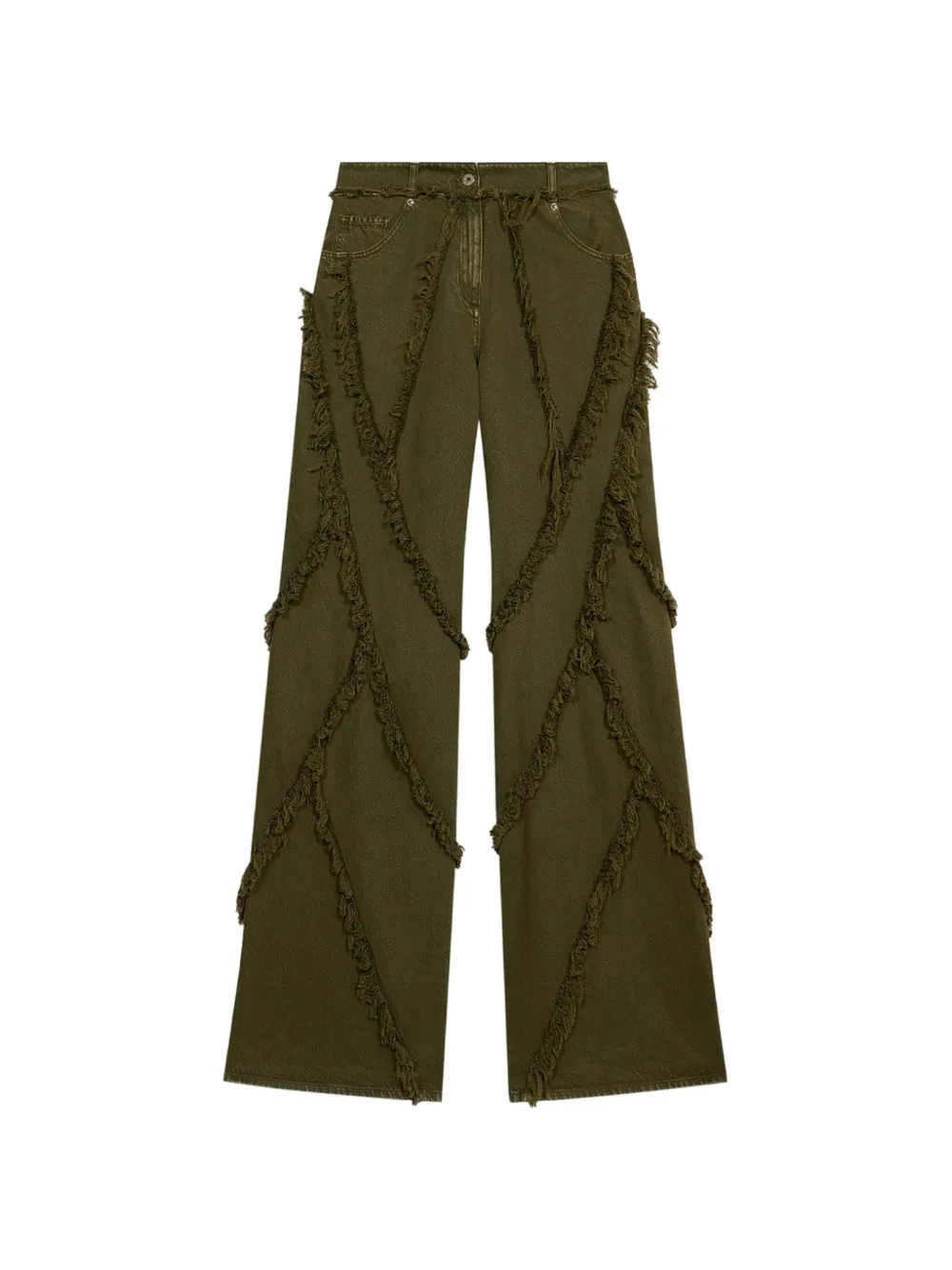 Blumarine jeans con orlo sfrangiato - Verde