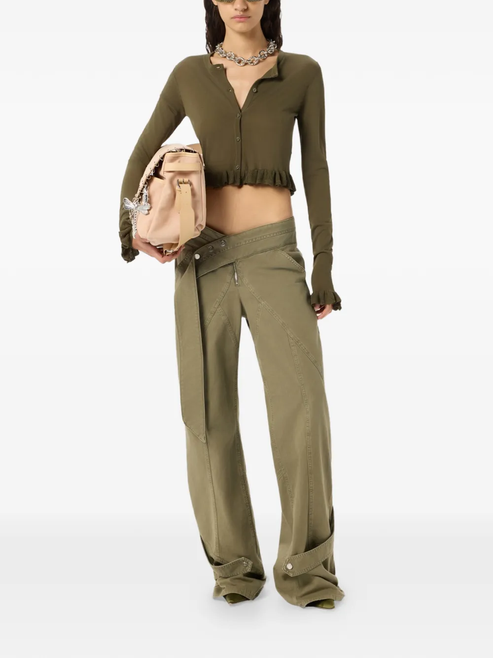 Blumarine Broek met vlakken Groen