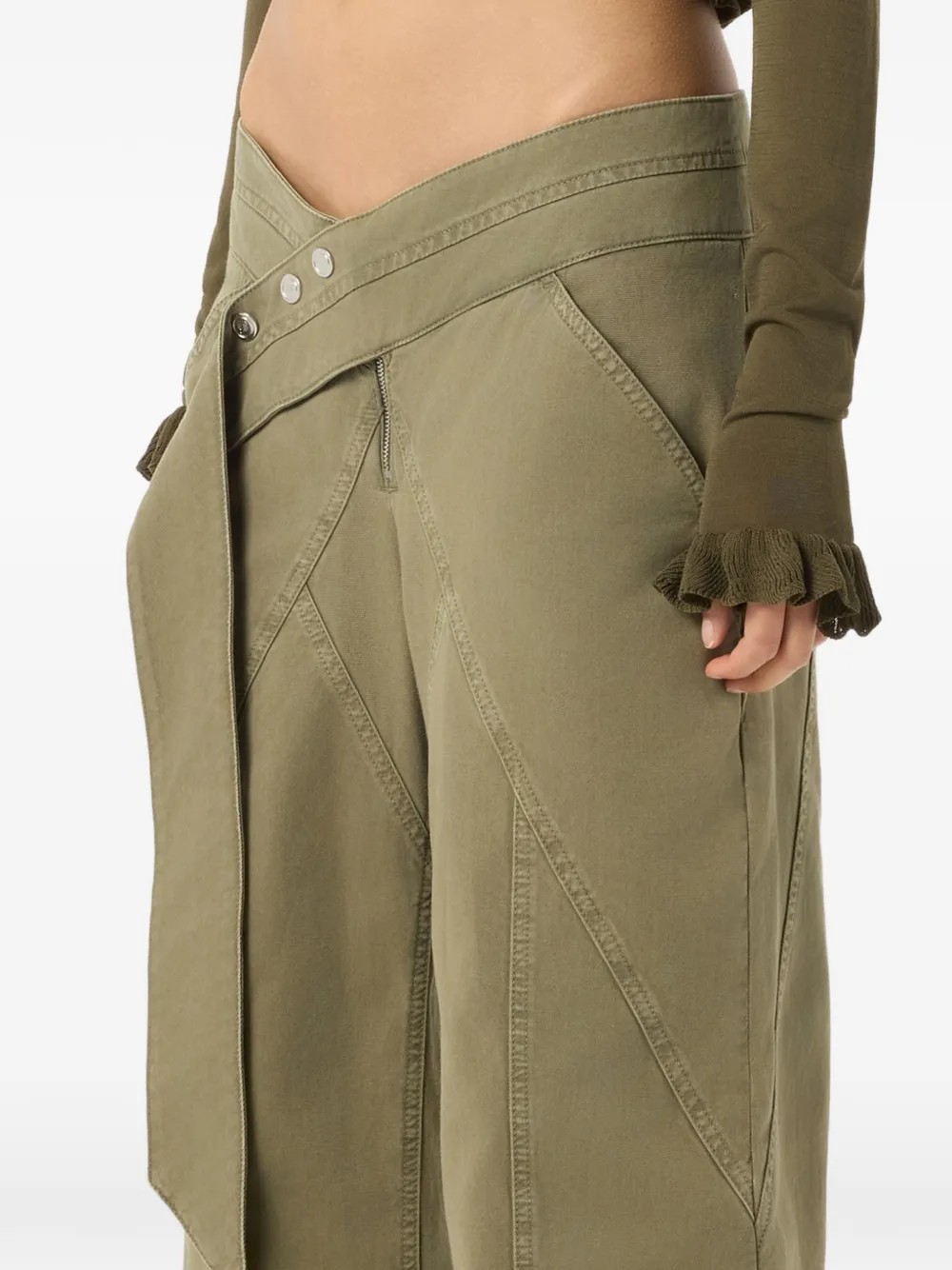 Blumarine Broek met vlakken Groen
