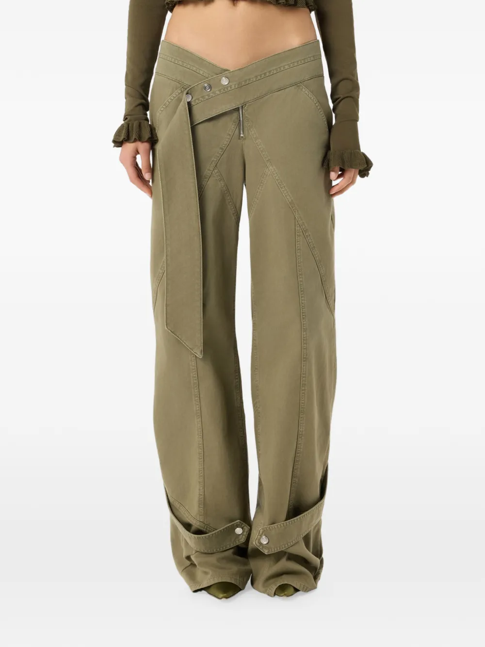 Blumarine Broek met vlakken Groen