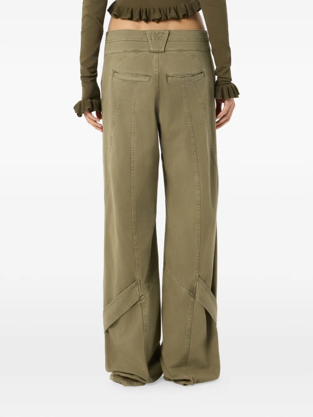 Blumarine Broek met vlakken Groen