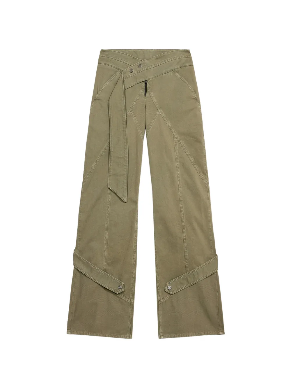 Blumarine Hose mit Kontrasteinsätzen - Grün