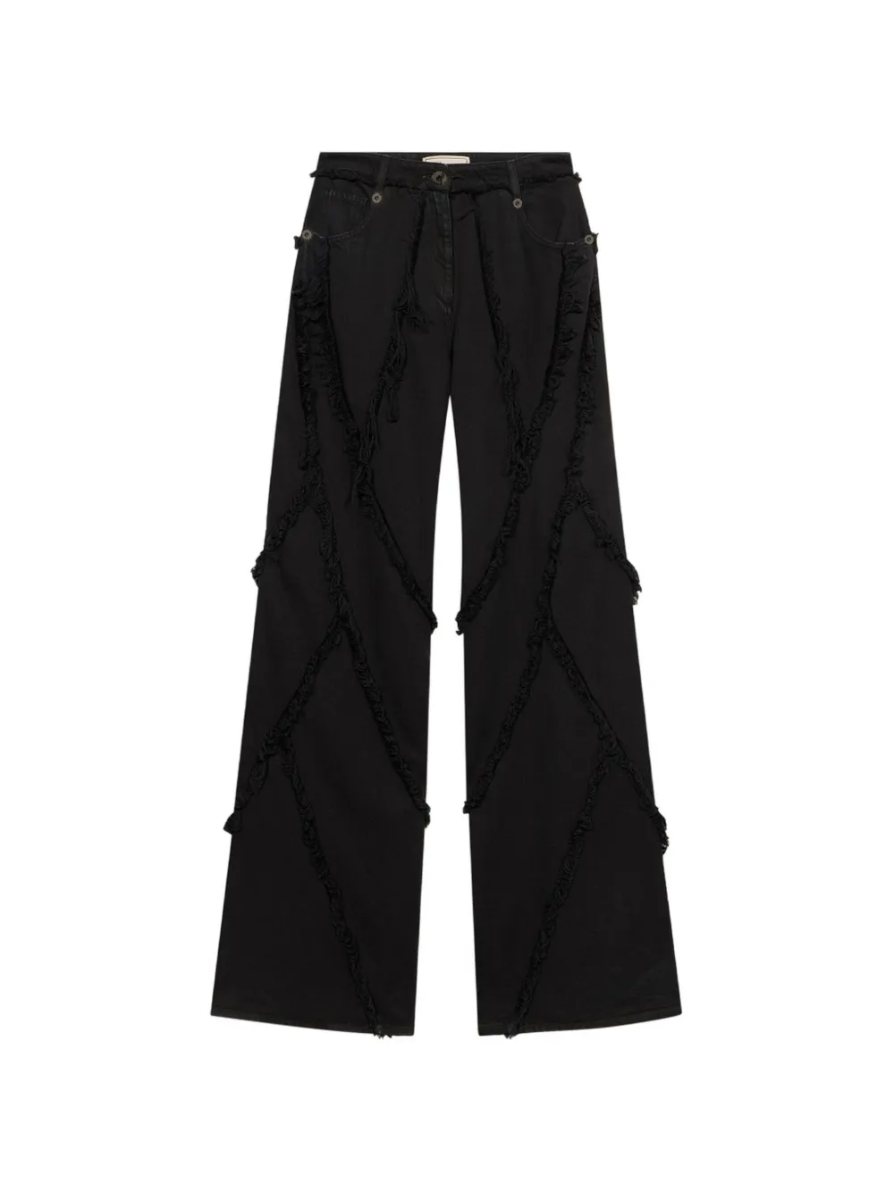 Blumarine jeans con orlo sfrangiato - Nero