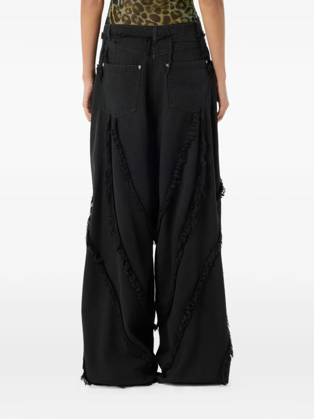 Blumarine Jeans met franje Zwart