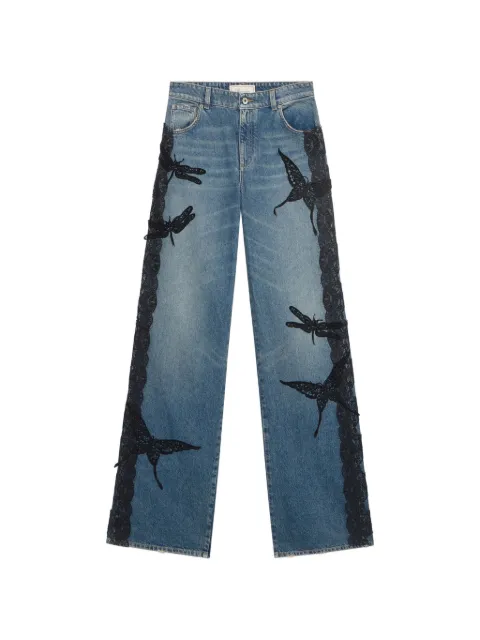 Blumarine butterfly lace jeans