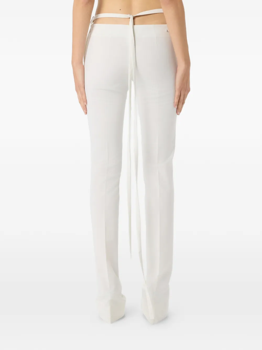Blumarine Broek met kant Wit
