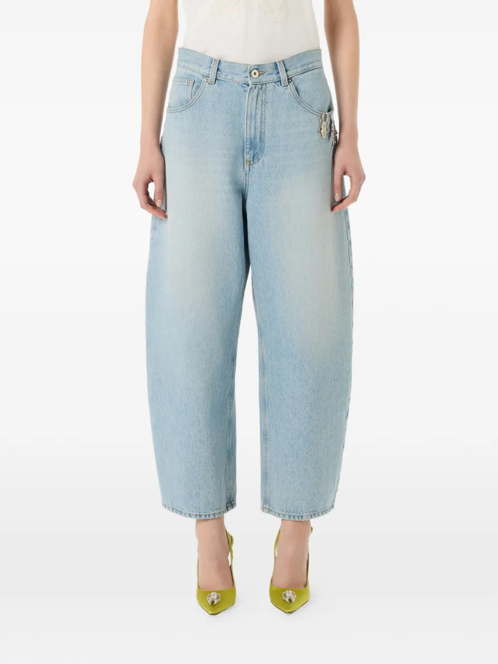  Blumarine Vaqueros Con Trabillas - Azul 