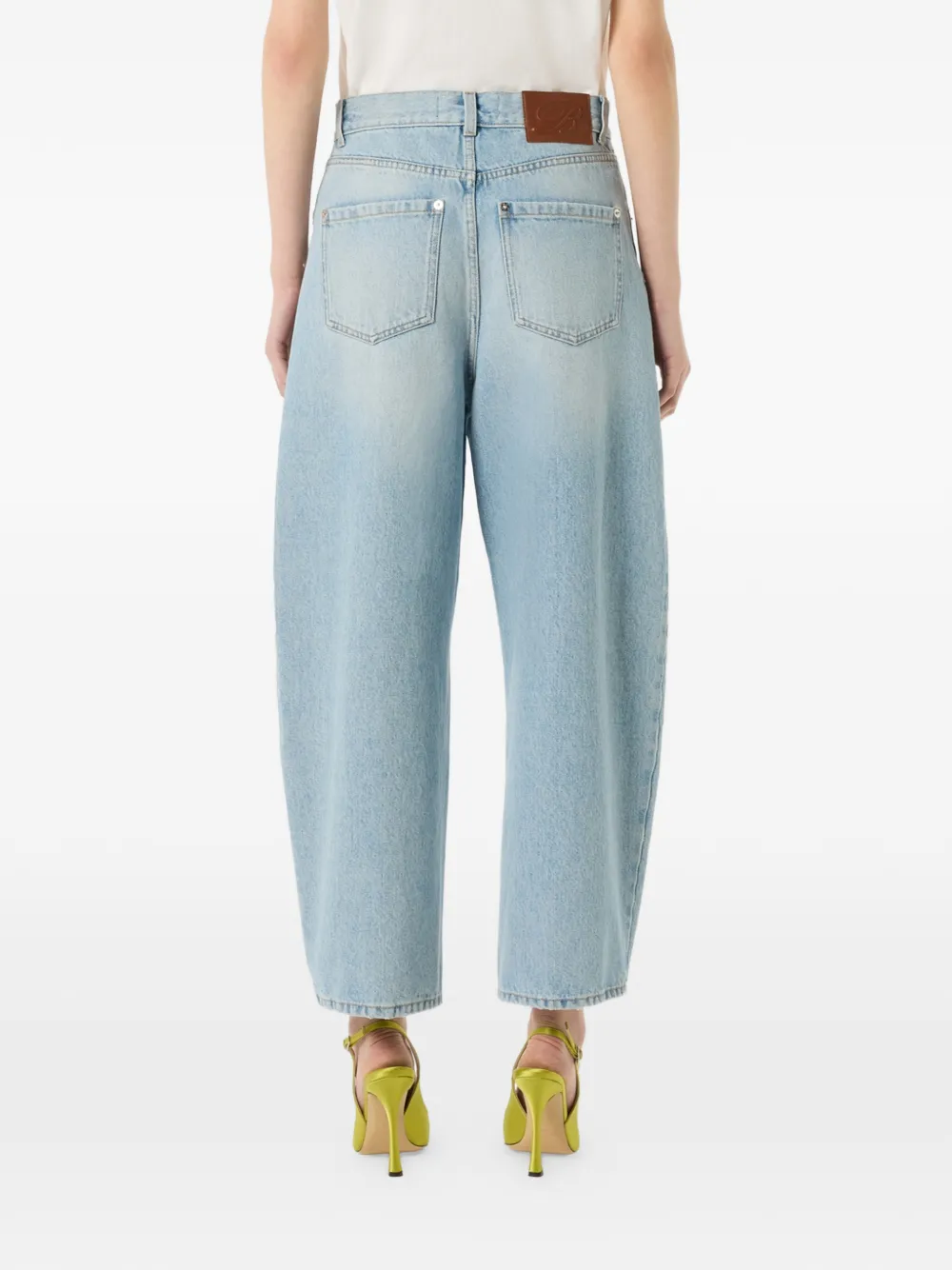 Blumarine Jeans met riemlussen Blauw