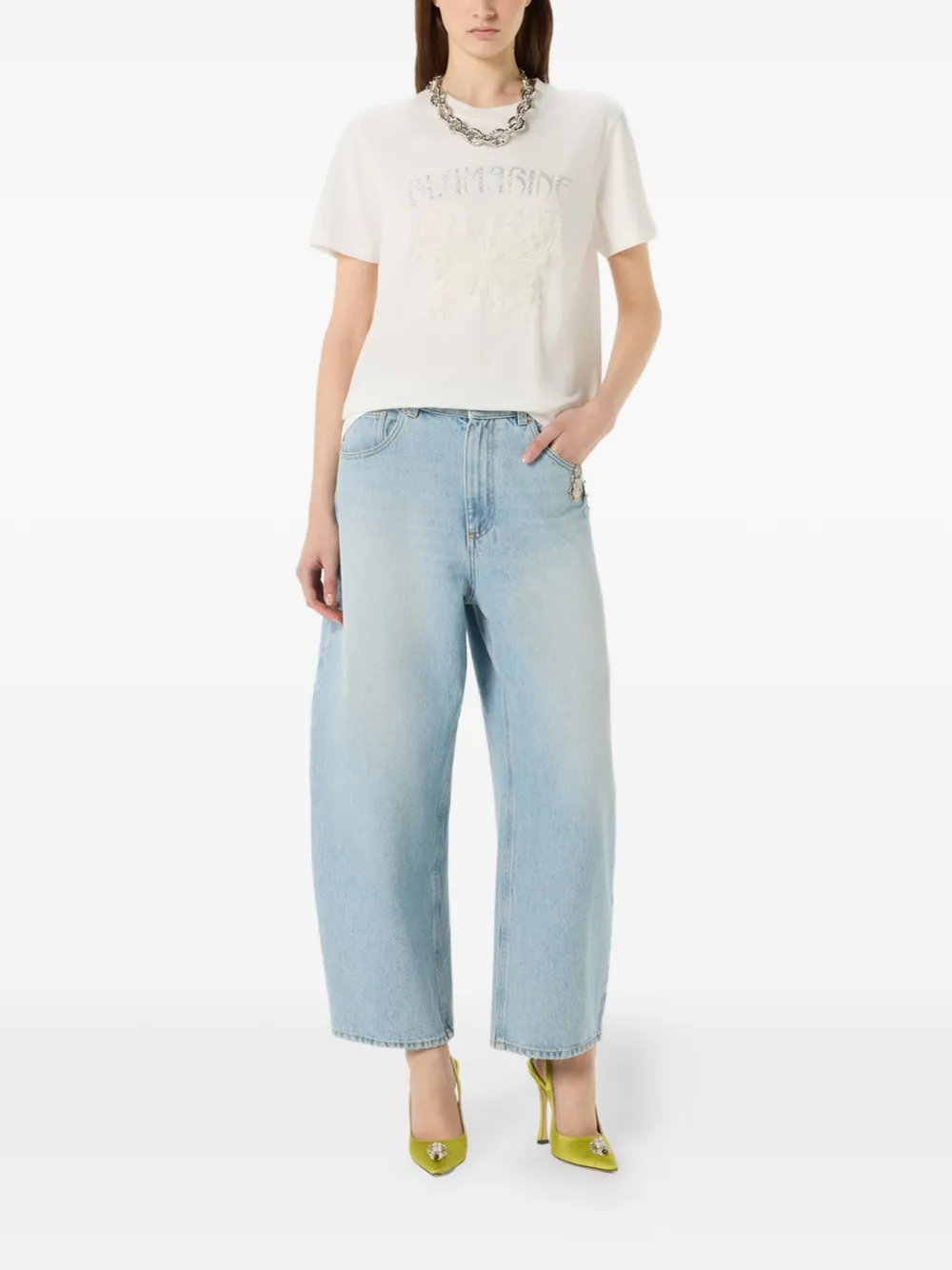  Blumarine Vaqueros Con Trabillas - Azul 