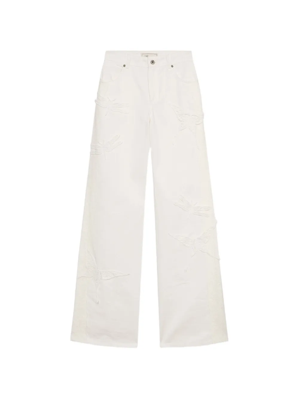 Blumarine Jeans con ricamo - Bianco