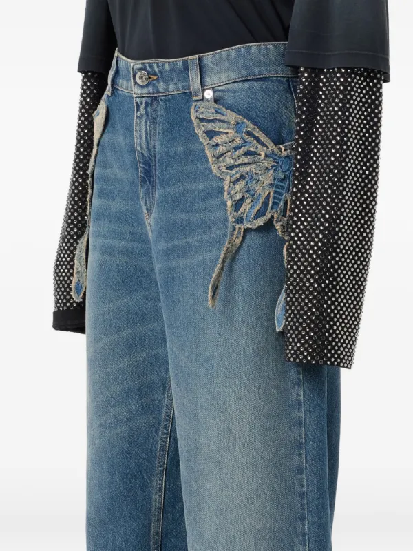 Blumarine Butterfly Jeans | Blue | FARFETCH