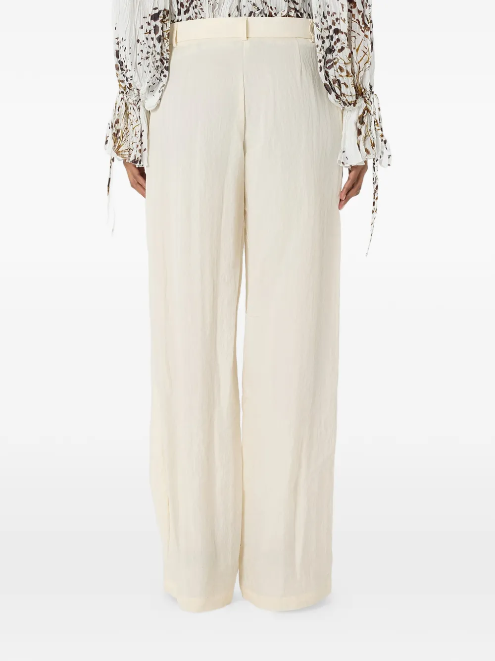 Blumarine Broek met vlinder-applicatie Beige