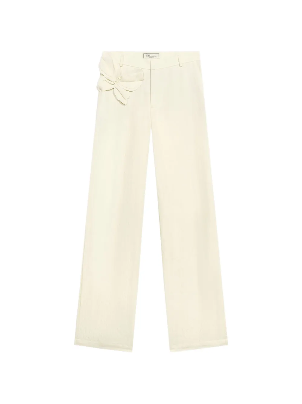 Blumarine butterfly-appliqué trousers - Nude