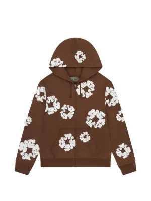 Denim Tears wreath-print Hoodie | Red | FARFETCH CA