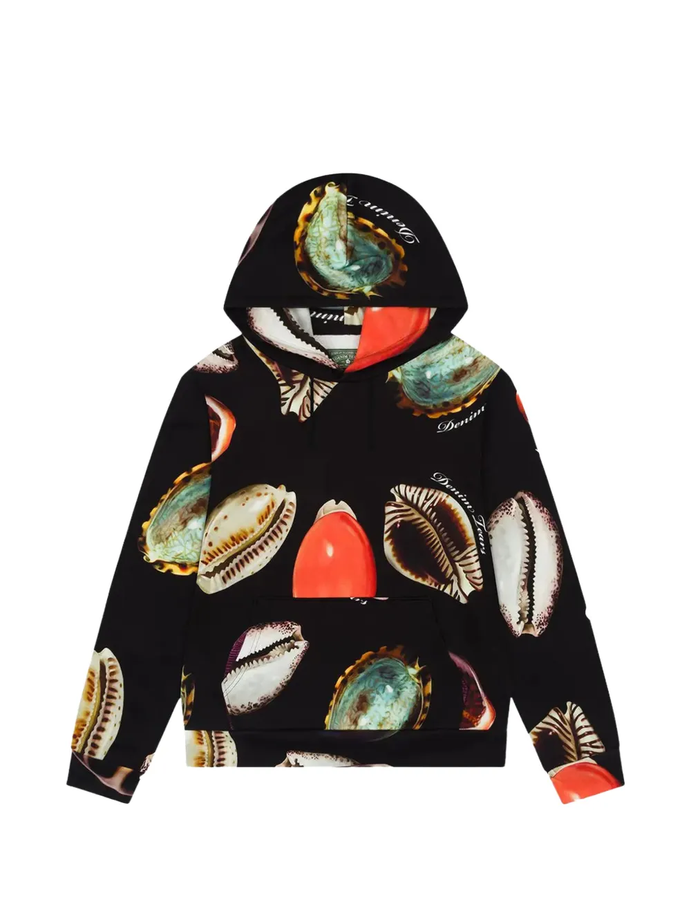 Denim Tears Shell-print hoodie - Nero