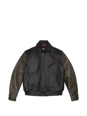 Diesel L-Korn レザージャケット | ブラック | FARFETCH JP