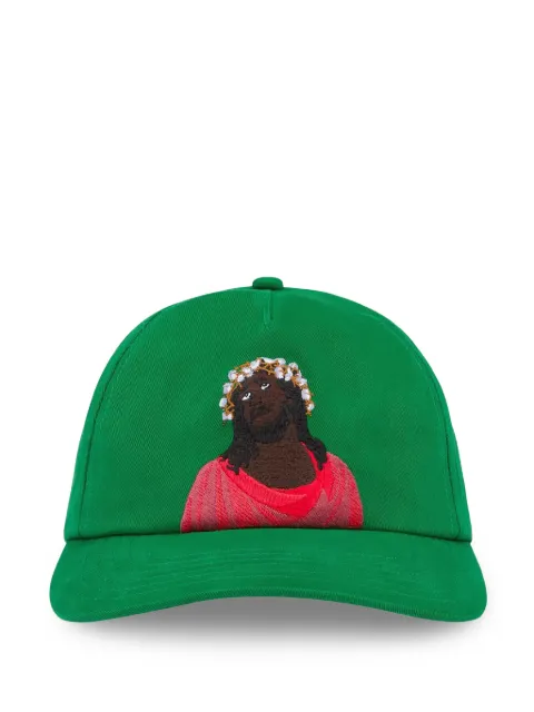 Denim Tears Black Jesu embroidered cap