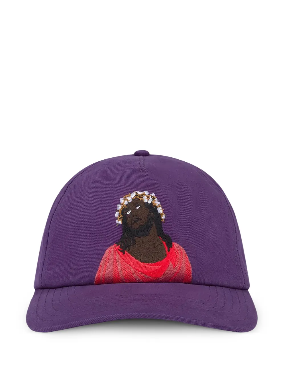 Denim Tears Black Jesus embroidered cap - Viola